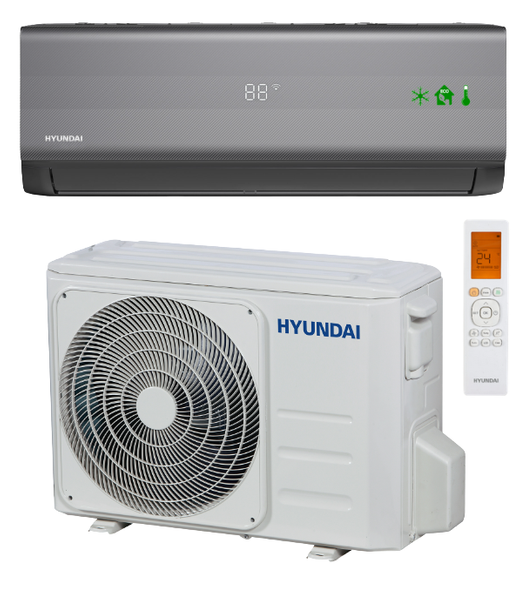 Klimatyzator ścienny HYUNDAI Carbon Grey 2,6kW Pompa ciepła powietrze - powietrze