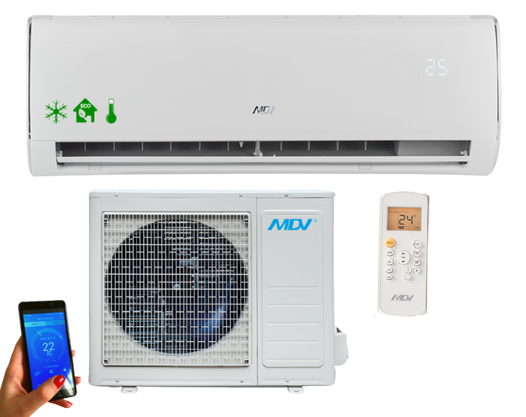 Klimatyzator ścienny MDV Aroma 2,6kW R32 WiFi nowość! Pompa ciepła powietrze - powietrze