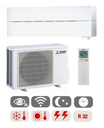 Klimatyzator ścienny Mitsubishi Electric Natural White Diamond 2,5kW Pompa ciepła powietrze - powietrze