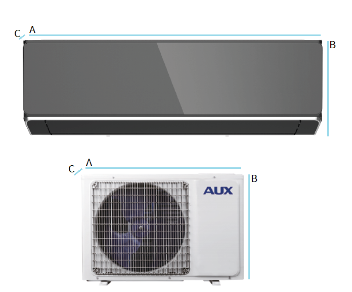 Klimatyzator ścienny AUX HALO DELUXE 2,7kW Pompa ciepła powietrze - powietrze