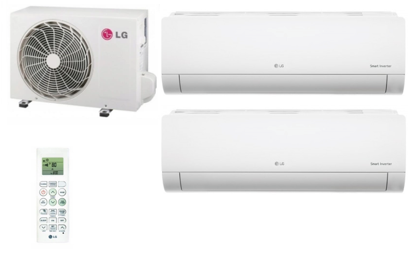 Klimatyzator multi split LG jednostka zewnętrzna 4,7kW+ jed. wewnętrzna Standard Plus 2,5kW i 3,5kW