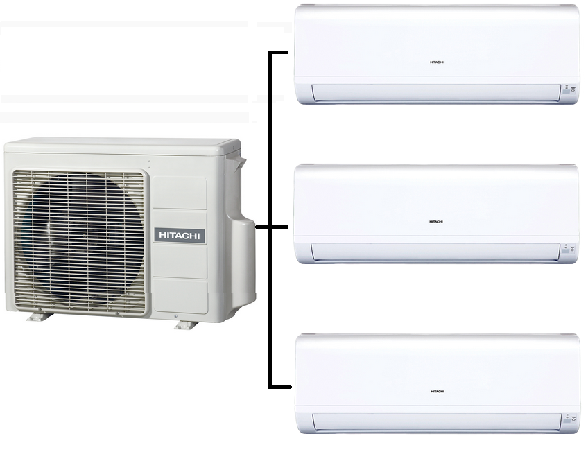 Klimatyzator multi HITACHI PERFORMANCE 1,5kW+1,5kW+2,5kW