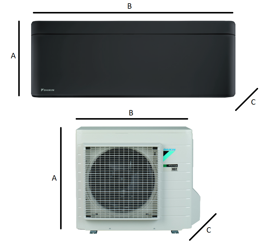 Klimatyzator ścienny DAIKIN STYLISH Czarny Mat 2,5kW Pompa ciepła powietrze - powietrze