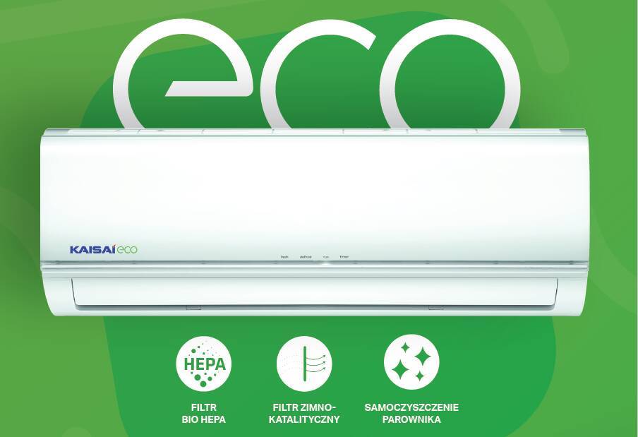 Klimatyzator ścienny KAISAI ECO KEX 3,5W Pompa ciepła powietrze - powietrze
