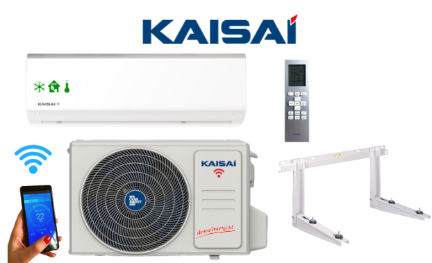 Klimatyzator ścienny KAISAI FLY 2,6kW KWX-09HRGI+KWX-09HRGO + wspornik Pompa ciepła powietrze - powietrze