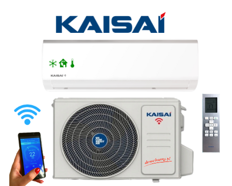 Klimatyzator ścienny KAISAI FLY 5,3kW KWX-18HRGI+KWX-18HRGO Pompa ciepła powietrze - powietrze