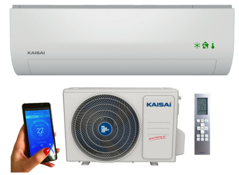 Klimatyzator ścienny Kaisai One+ 2,7 kW R32 nowość Pompa ciepła powietrze - powietrze
